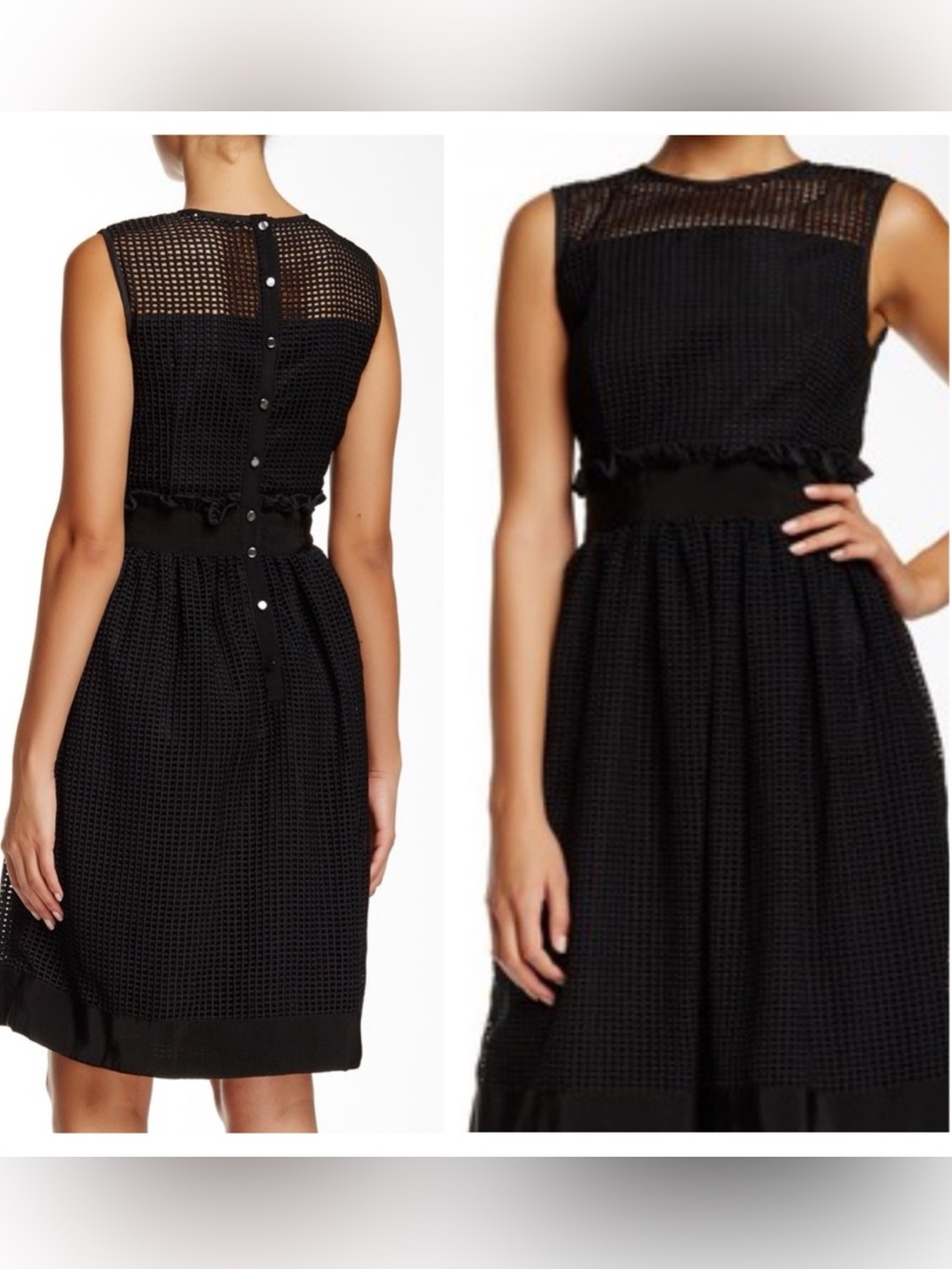 Orla Kiely “Grid Eyelet” Sleeveless Dress